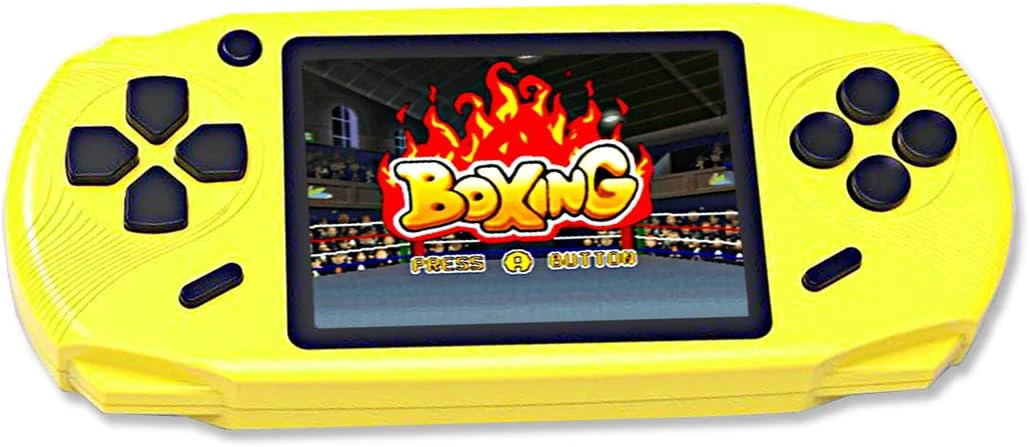 16 Bit Handheld Games for Kids Adults 3.0'' Large Screen Preloaded 100 HD Classic Retro Video Games USB Rechargeable Seniors Electronic Game Player Birthday Xmas Present (Yellow)