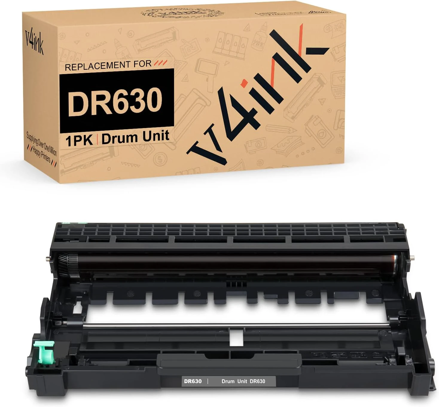 v4ink Compatible DR-630 Drum Replacement for Brother DR630 DR660 Drum for Brother HL-L2300D HL-L2320D HL-L2340DW HL-L2360DW HL-L2380DW MFC-L2700DW MFC L2720DW L2740DW DCP-L2520DW DCP-L2540DW