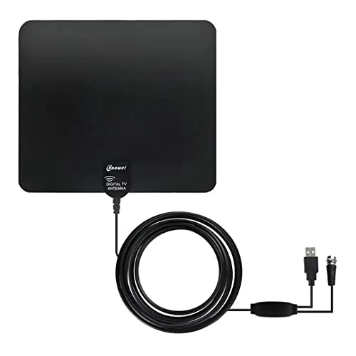 Chaowei Indoor HDTV Antenna - Omnidirectional Design, 120-Mile Range with Signal Booster, Ideal for 4K & 1080p Smart TVs, Compatible with ATSC & Legacy Televisions