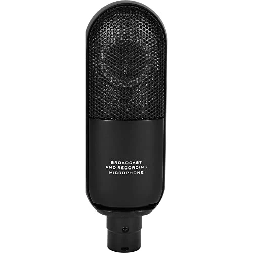 Condenser Microphone for Recording & Live Streaming, 34mm Gold Spluttered Large Diaphragm Full Metal Studio Microphone for Music & Vocal, Professional Podcast Music Recording Mic