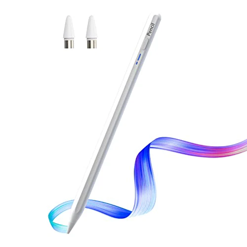 Stylus Pen for iPad W/Palm Rejection&Tilt Sensitivity, 5 Mins Fast Charged for 1H use, Apple Pencil iPad Pen for iPad 6/7/8/9/10,iPad Pro12.9&11",iPad Air3/4/5,iPad mini5/6; 2 Replacement Ni