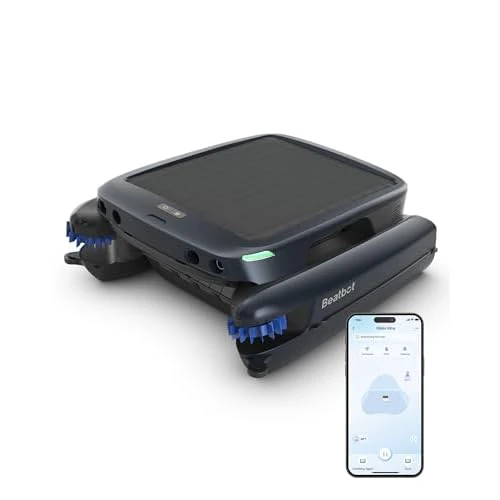 Beatbot iSkim Ultra Solar Powered Robotic Pool Skimmer, Pool Surface Cleaner Robot, Dual Charging Options, Water Clarification, Edge & Corner Cleaning, S-Path Optimization, App Control, Dark