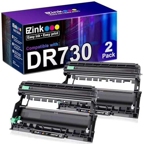 E-Z Ink Compatible Drum Unit Replacement for Brother DR 730 Drum Unit Compatible with HL-L2350DW HL-L2395DW HL-L2370DW HL-L2370DWXL MFC-L2750DW MFC-L2710DW DCP-L2550DW Printer (2 Drum) DR730