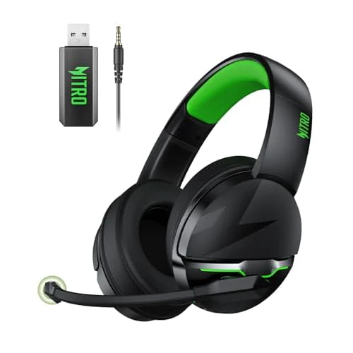 acer 2.4GHz Flex Wireless Gaming Headset | Non-Stop 100H Battery | Dynamic 50mm Drivers | Clear Voice Mic | Bluetooth5.3, 3.5mm | Gaming Headphones for PC, Meeting, Music, PS4 Headset& PS5 H