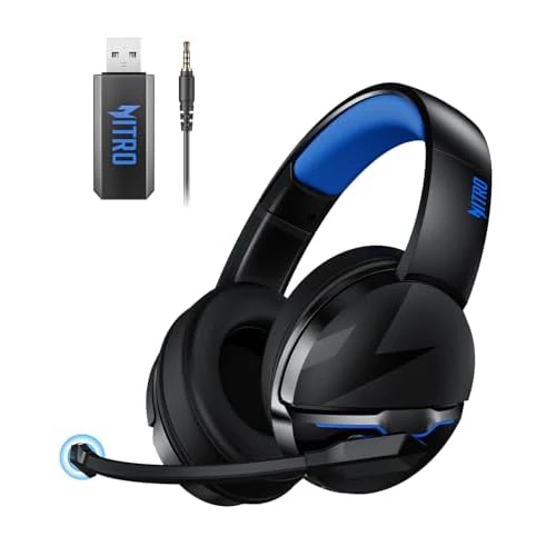 acer 2.4GHz Flex Wireless Gaming Headset | Non-Stop 100H Battery | Dynamic 50mm Drivers | Clear Voice Mic | Bluetooth5.3, 3.5mm | Gaming Headphones for PC, Meeting, Music, PS4 Headset& PS5 H