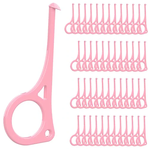 Aligner Removal Tool, 50 Invisible Braces Removal Tools, Retainer Remover Tool, Suitable for Removing Braces, Trays, Retainers, Dentures and Aligners(Pink). Regular size B 50pcs Pink