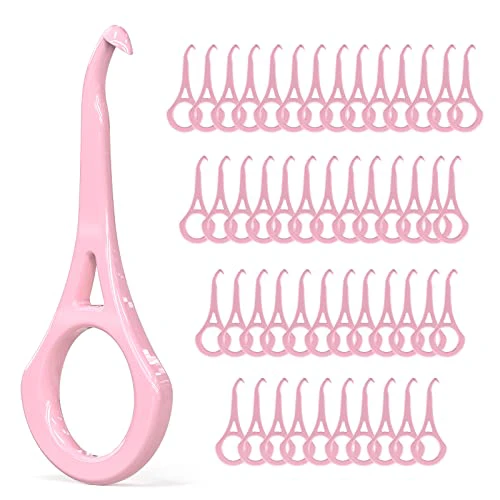 ARGOMAX - Aligner Removal Tool, 50 Retainer Remover Tool, Invisible Braces Removal Tools, Suitable for Removing Braces, Trays, Retainers, Dentures and Aligners(Pink). Medium size 50pcs Pink