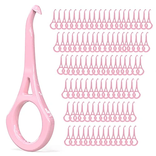 ARGOMAX - Aligner Removal Tool, 100 Retainer Remover Tool, Invisible Braces Removal Tools, Suitable for Removing Braces, Trays, Retainers, Dentures and Aligners(Pink). Medium size 100pcs Pin