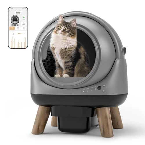 Self Cleaning Litter Box, ZHMZ G1 Automatic Cat Litter Box for Cats, 65L Robot Litter Box with Large Openning/Odor-Control/Dual Safety Protection