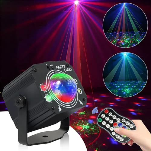 USB Powered 60-Patterns 240 Conbination Effects Stage Light Party Light Sound-Activated Disco Ball Laucnpty DJ Party Light Ideal for Christmas, Raves, Home Karaoke, Dance, Clubs, and Bar Par