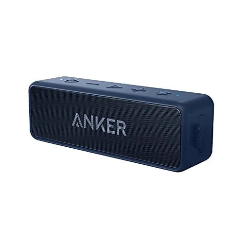 Anker Soundcore 2, 12W Dual-Driver, Portable Bluetooth Speakers for Daily Use, and Wireless , Extended Battery Life, 24-Hour Playtime, IPX7 Water Resistant, Built in Mic, 66 ft Bluetooth Ran