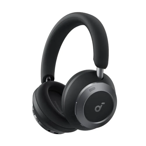 Soundcore Space One Pro by Anker, Adaptive Active Noise Cancelling Headphones Driven by 6 Mics, Super Foldable Design, 60H Lossless Audio, Ultra-Fast Charging, Hi-Res Wireless Audio, Comfort