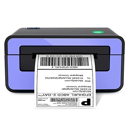 POLONO Shipping Label Printer, PL60 4x6 Label Printer for Shipping Packages, Direct Thermal Printer, Compatible with Windows, Mac, Linux, Widely Use for Shopify, Ebay, Amazon, UPS, FedEx, Et